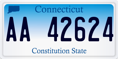 CT license plate AA42624