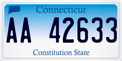 CT license plate AA42633