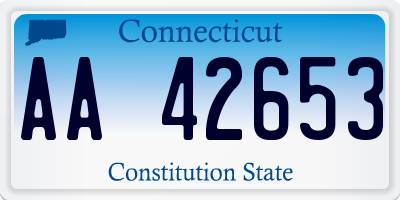 CT license plate AA42653