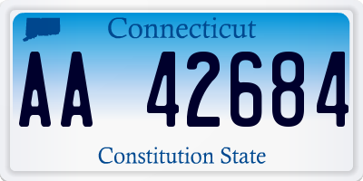 CT license plate AA42684