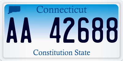 CT license plate AA42688