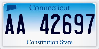 CT license plate AA42697