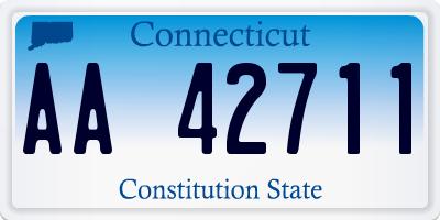 CT license plate AA42711