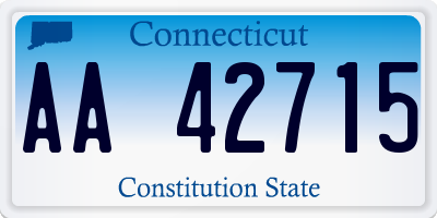 CT license plate AA42715