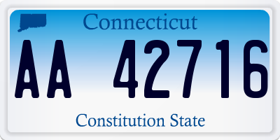 CT license plate AA42716