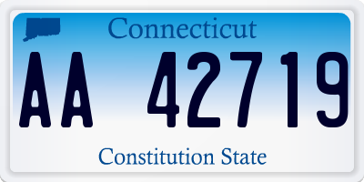 CT license plate AA42719