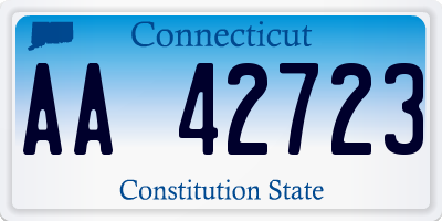 CT license plate AA42723