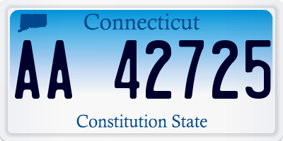 CT license plate AA42725