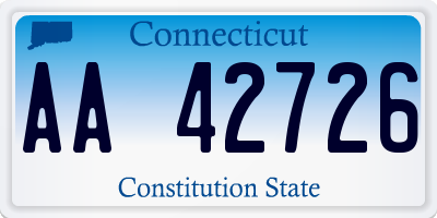 CT license plate AA42726