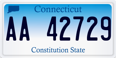 CT license plate AA42729