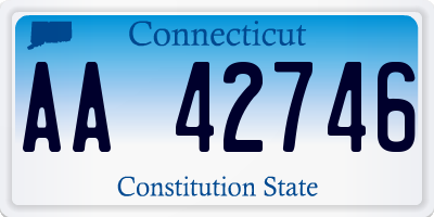 CT license plate AA42746