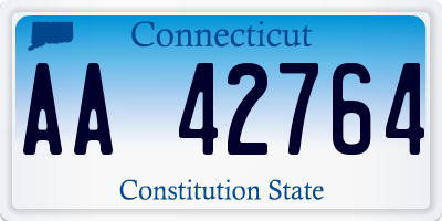 CT license plate AA42764