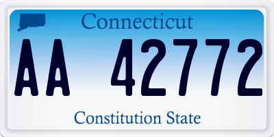 CT license plate AA42772