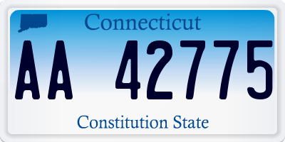 CT license plate AA42775