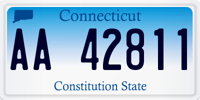 CT license plate AA42811