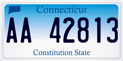 CT license plate AA42813