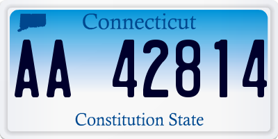 CT license plate AA42814