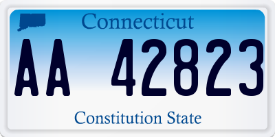 CT license plate AA42823