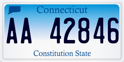 CT license plate AA42846