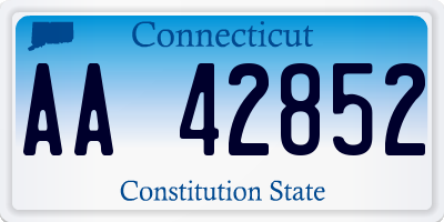 CT license plate AA42852