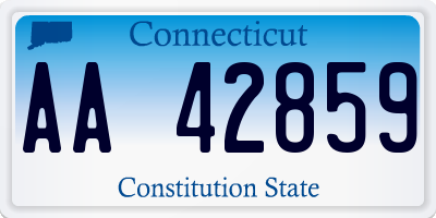 CT license plate AA42859