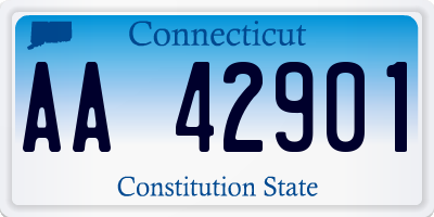 CT license plate AA42901