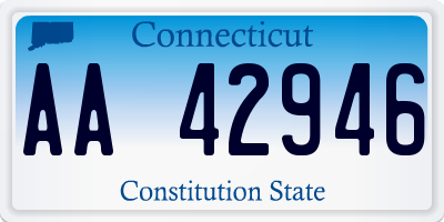 CT license plate AA42946