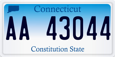 CT license plate AA43044