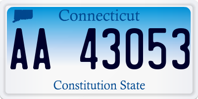 CT license plate AA43053