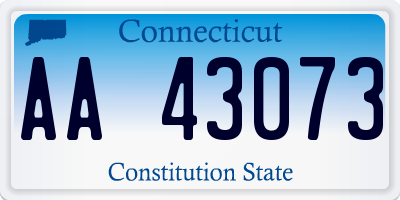 CT license plate AA43073