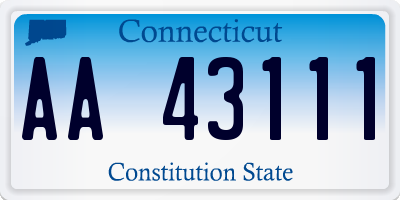 CT license plate AA43111