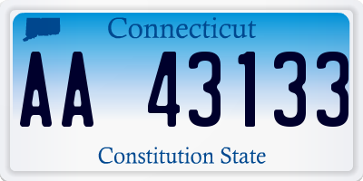 CT license plate AA43133