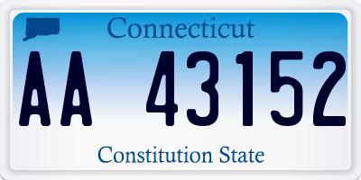 CT license plate AA43152