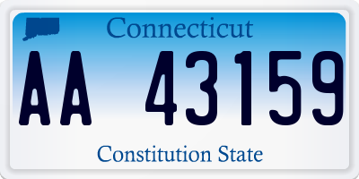 CT license plate AA43159