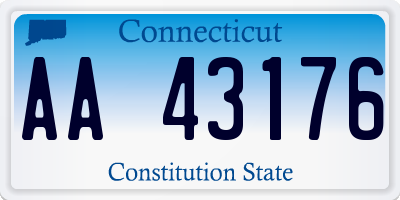 CT license plate AA43176