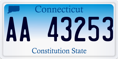 CT license plate AA43253