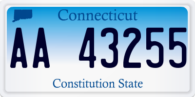 CT license plate AA43255