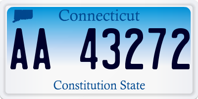 CT license plate AA43272