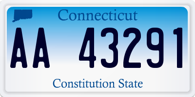 CT license plate AA43291