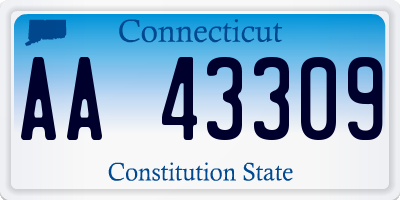 CT license plate AA43309