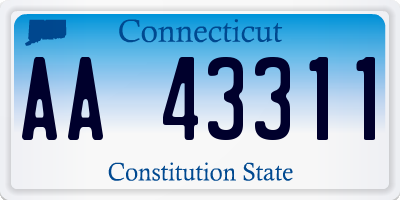 CT license plate AA43311