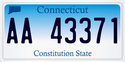 CT license plate AA43371