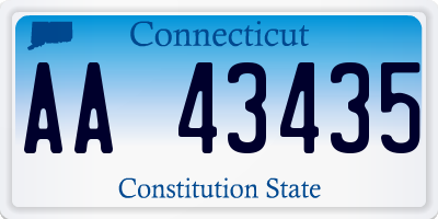 CT license plate AA43435