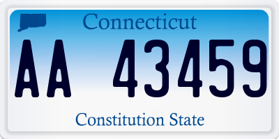 CT license plate AA43459