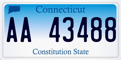 CT license plate AA43488