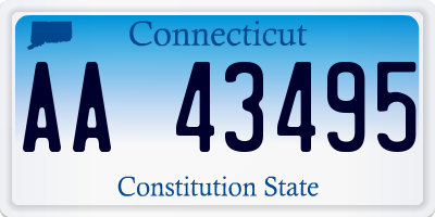 CT license plate AA43495