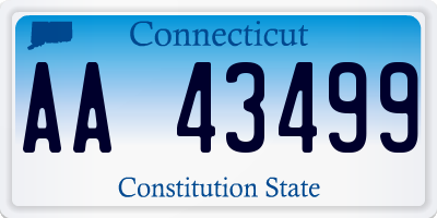 CT license plate AA43499