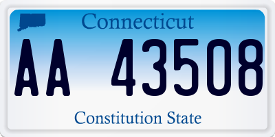 CT license plate AA43508