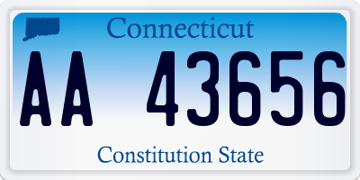 CT license plate AA43656