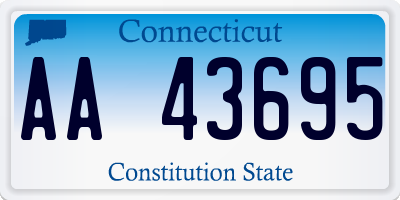 CT license plate AA43695